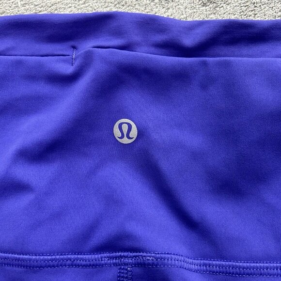 Lululemon Leggings Women 8 Breezy Crop Iris Flower Activewear Athleisure Workout - Picture 14 of 15